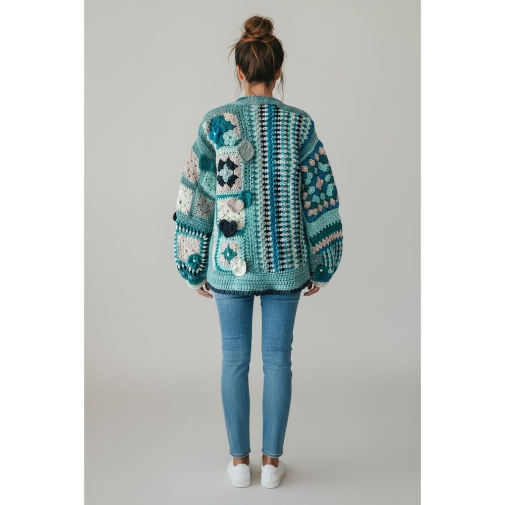 THE SECRET GARDEN Handmade Crochet Cardigan - Picture 3 of 8